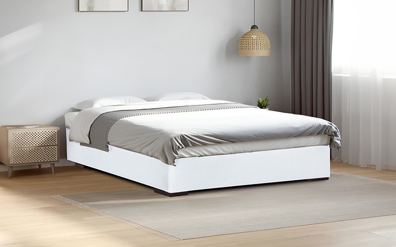 Al Saad Home Bed Base ( 200 x 200 ) - Super King White
