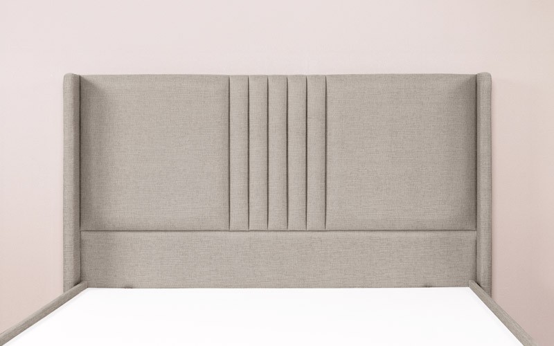 Al Saad Home Miami Stripe Bed ( 200 x 200 ) - Super King L.Beige Brown