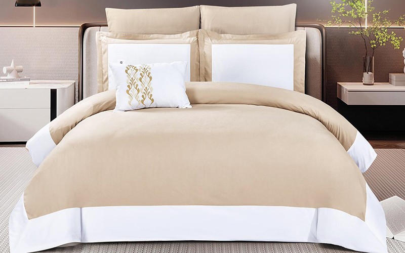 Raza Comforter Bedding Set 4 PCS -Single Beige