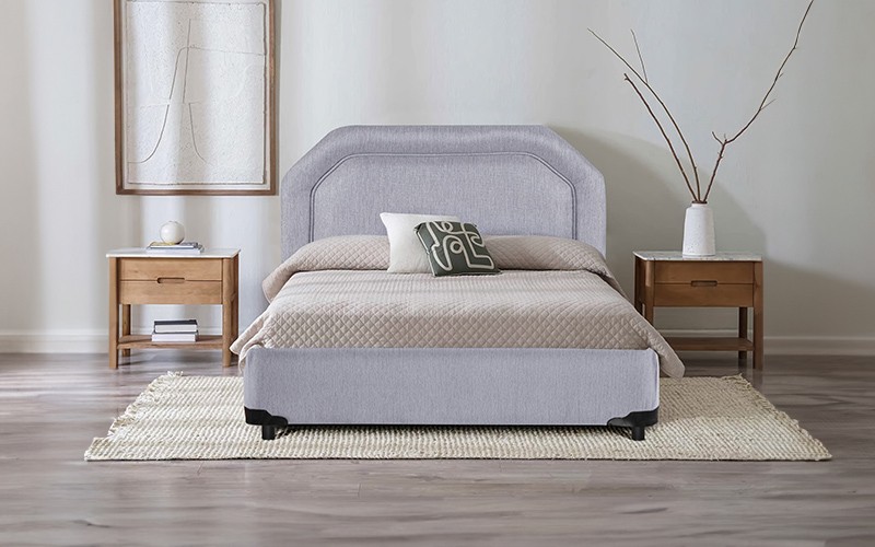 Al Saad Home Fantasy Jacquard Bed ( 150 x 200 ) - Queen Grey