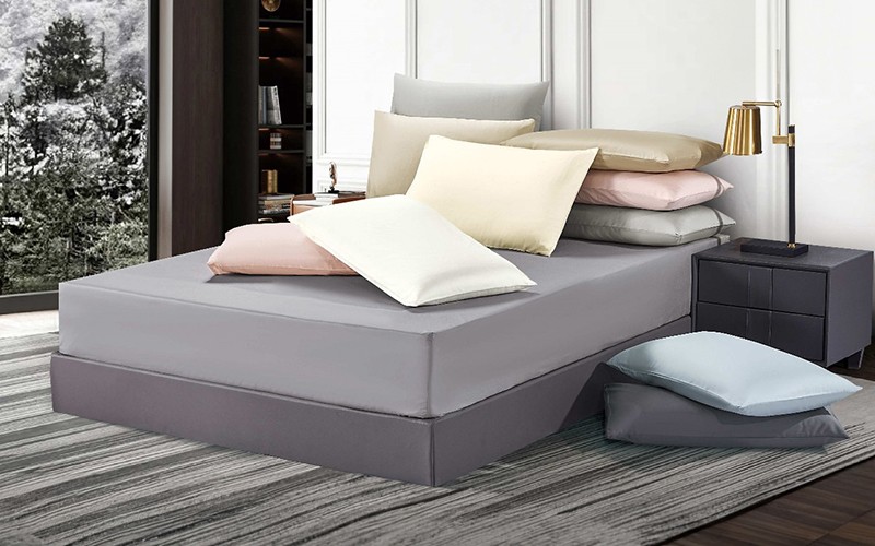 Dahlia Cotton Bedsheet Set 2 Pcs - Single Grey