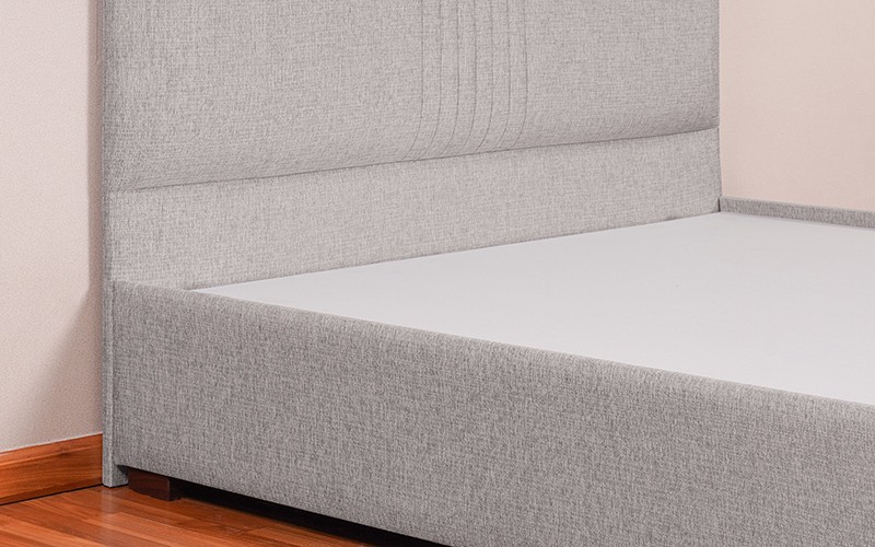 Al Saad Home Jacquard Stripe Bed ( 120 x 200 ) - Single L.Grey