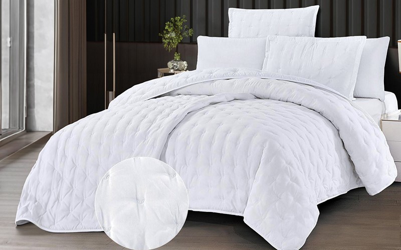 Leona Wings Comforter Bedding Set 6 PCS - Queen White