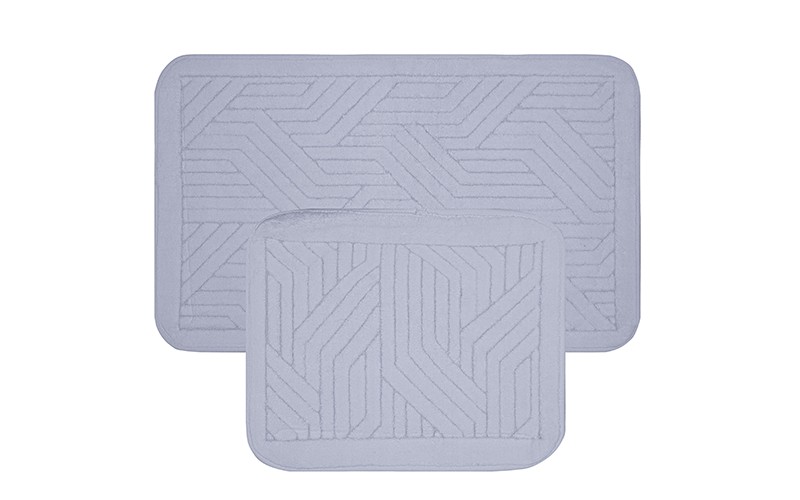 AL Saad Home Cotton Bath mat 2 PCS - Grey