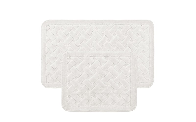 AL Saad Home Cotton Bath mat 2 PCS - Off White