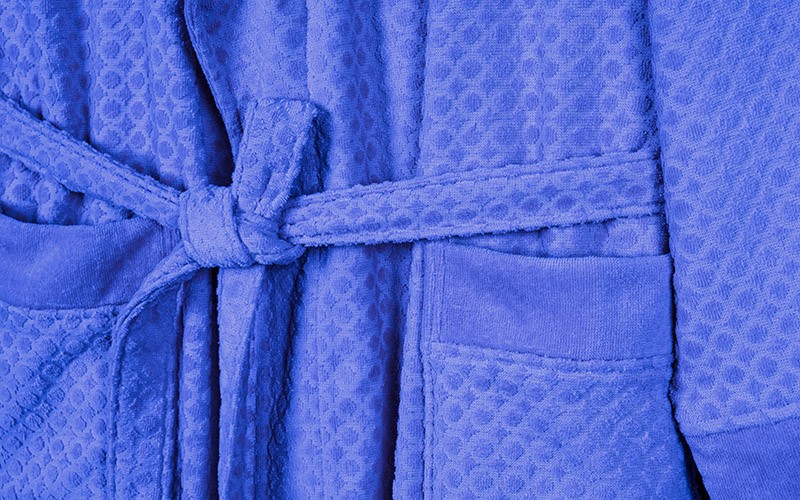  ( XL / L ) روب حمام فندقي فاخر قطن من السعد هوم 1 قطعة - أزرق