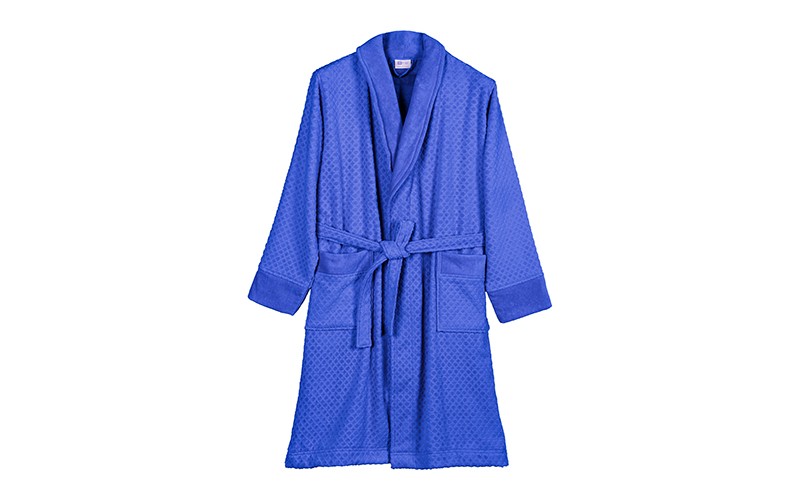 Al Saad Home Cotton Luxury Hotel Bathrobe 1 PC - Blue ( L / XL )