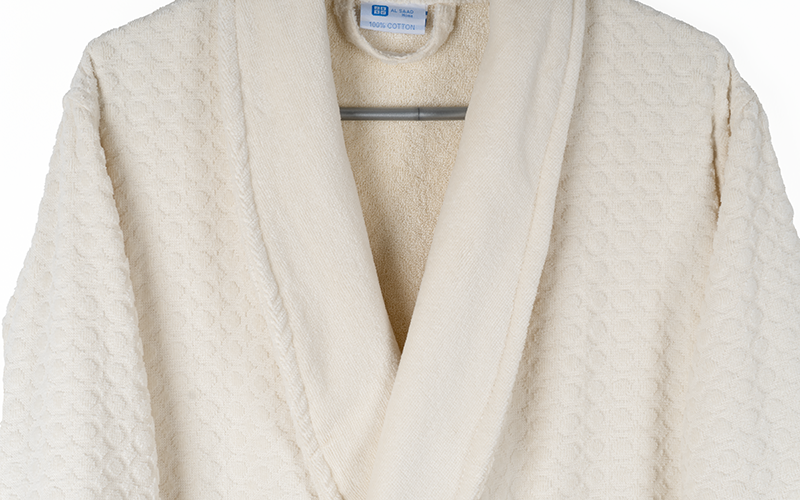Al Saad Home Cotton Luxury Hotel Bathrobe 1 PC - Cream ( M / L )