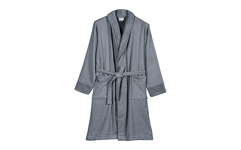 Al Saad Home Cotton Luxury Hotel Bathrobe 1 PC - Grey ( L / XL )