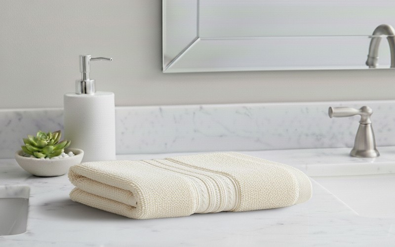 AL Saad Home Cotton Plain Towel ( 70 x 140 ) - Cream