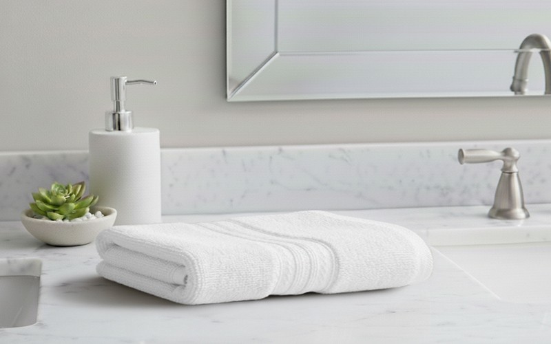 AL Saad Home Cotton Plain Towel ( 70 x 140 ) - White