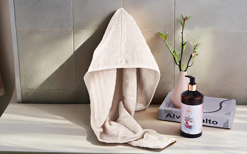 Al Saad Home Cotton Hair Towel 1 PC - Beige
