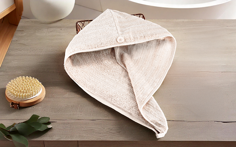 Al Saad Home Cotton Hair Towel 1 PC - Beige
