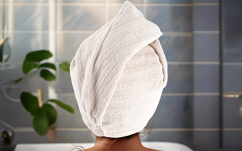 Al Saad Home Cotton Hair Towel 1 PC - Beige