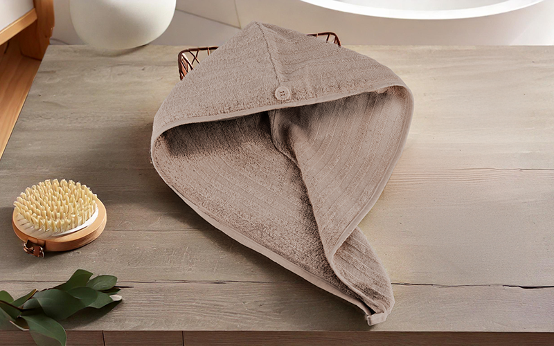 Al Saad Home Cotton Hair Towel 1 PC - Brown