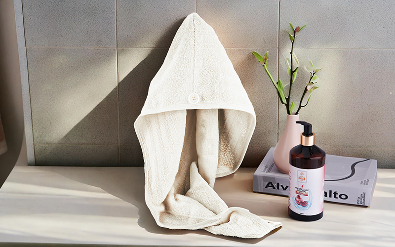 Al Saad Home Cotton Hair Towel 1 PC - Cream