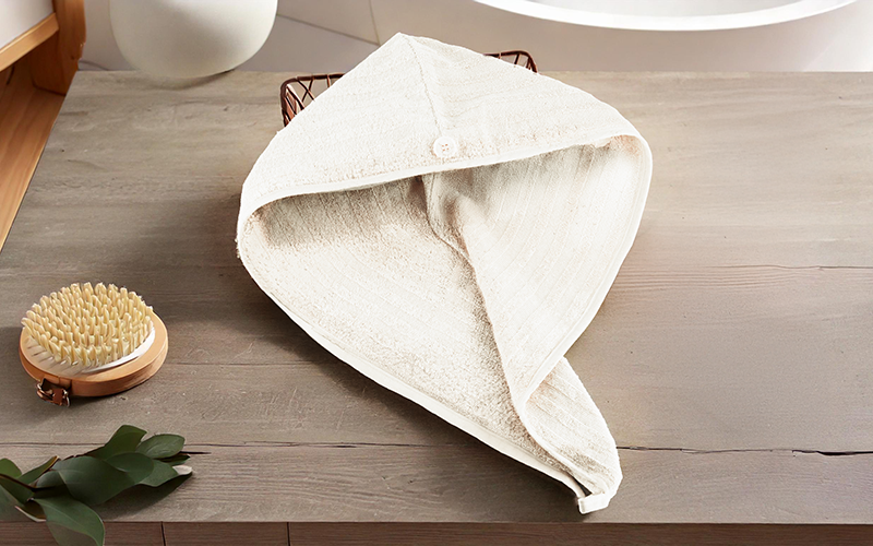 Al Saad Home Cotton Hair Towel 1 PC - Cream