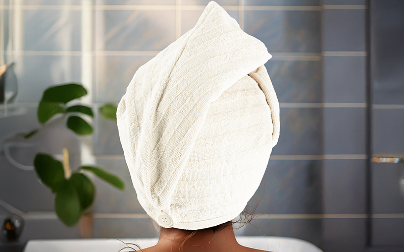 Al Saad Home Cotton Hair Towel 1 PC - Cream