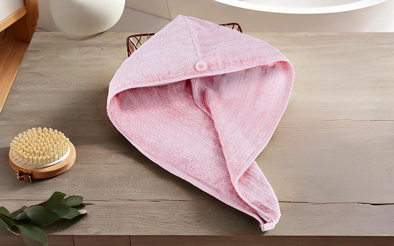 Al Saad Home Cotton Hair Towel 1 PC - Pink