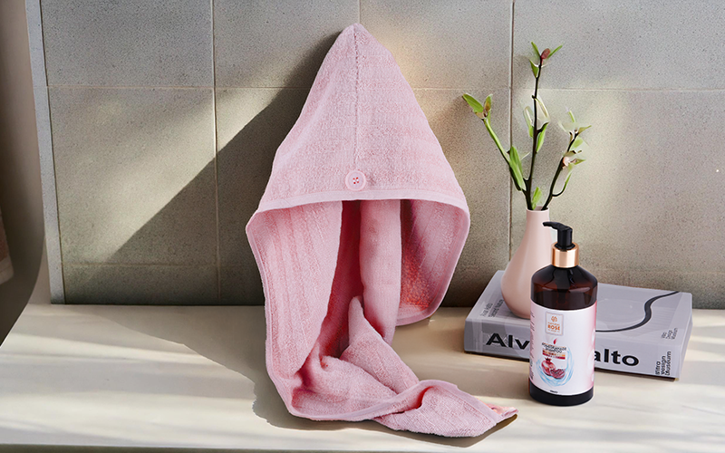 Al Saad Home Cotton Hair Towel 1 PC - Pink