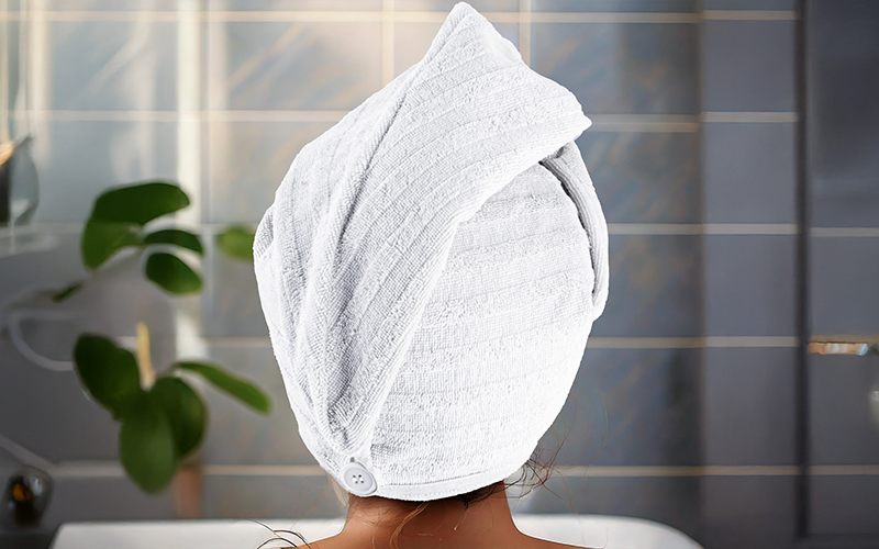 Al Saad Home Cotton Hair Towel 1 PC - White