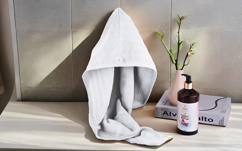 Al Saad Home Cotton Hair Towel 1 PC - White