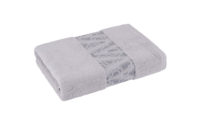 Al Saad Home Jacquard Cotton Towel ( 70 x 140 ) - Grey