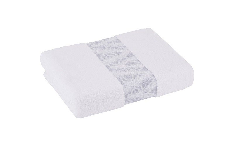 Al Saad Home Jacquard Cotton Towel ( 70 x 140 ) - White