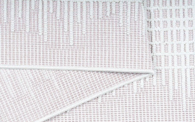 Summer Premium Carpet - ( 240 x 340 ) cm Pink & White