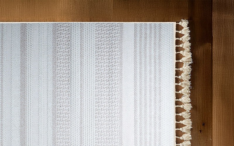 Summer Premium Carpet - ( 240 x 340 ) cm Beige & White