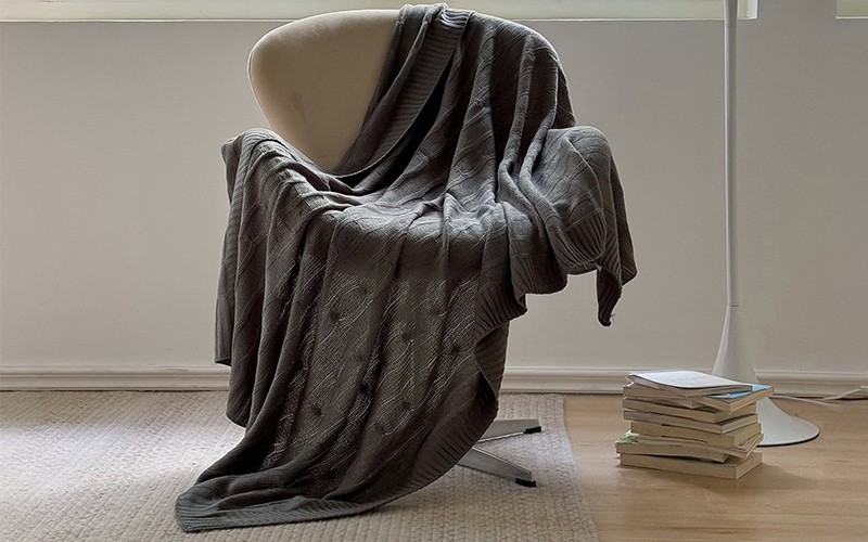 AL Saad Home Luxury Gentle Blanket - Single D.Grey