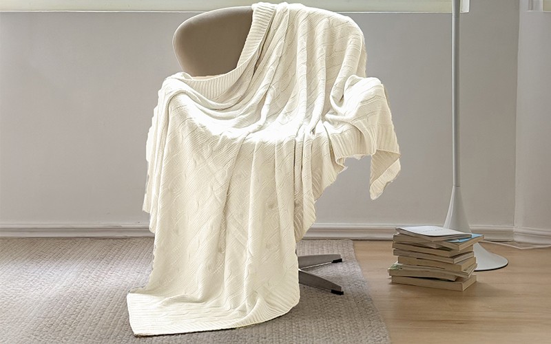 AL Saad Home Luxury Gentle Blanket - Single Cream