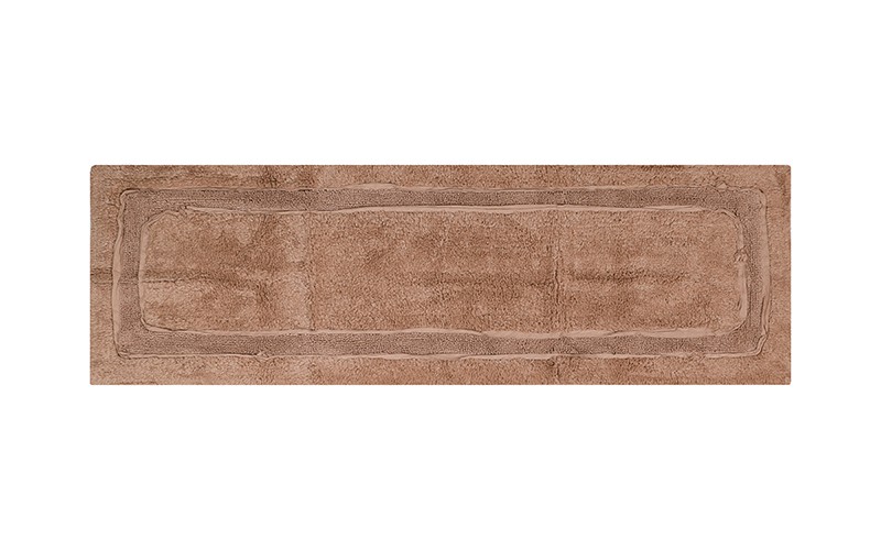 AL Saad Home Cotton Runner Tufted Bath mat 1 PC - L.Brown