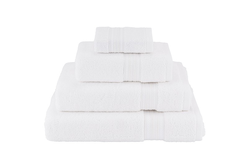 Al Saad Home Plain Cotton Towel Set 4 PCS - White