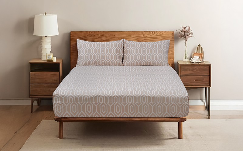 Veneta Velvet BedSheet Set 2 PCS - Single Beige