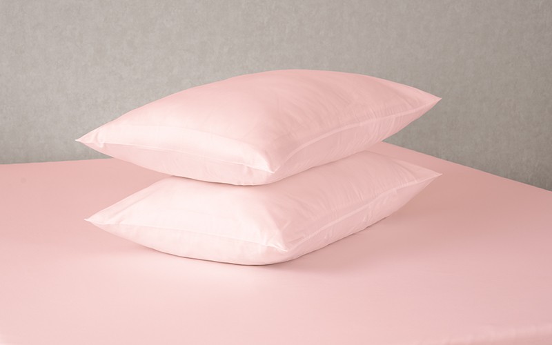 Al Saad Home Plain Bedsheet Set 3 PCS - Queen Pink ( 300 TC )