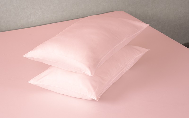 Al Saad Home Plain Bedsheet Set 3 PCS - Queen Pink ( 300 TC )