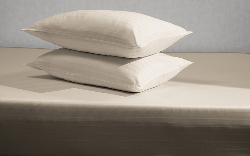 Al Saad Home Stripe Bedsheet Set 3 PCS - Queen Beige ( 300 TC )