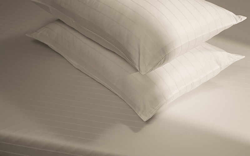 Al Saad Home Stripe Bedsheet Set 3 PCS - Queen Beige ( 300 TC )