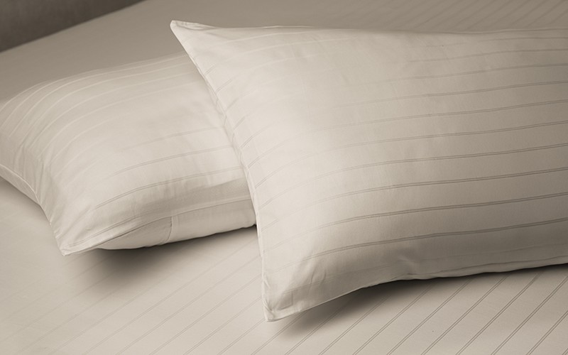 Al Saad Home Stripe Bedsheet Set 3 PCS - Queen Beige ( 300 TC )