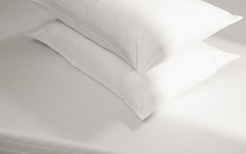 Al Saad Home Stripe Bedsheet Set 3 PCS - Queen Off White ( 300 TC )