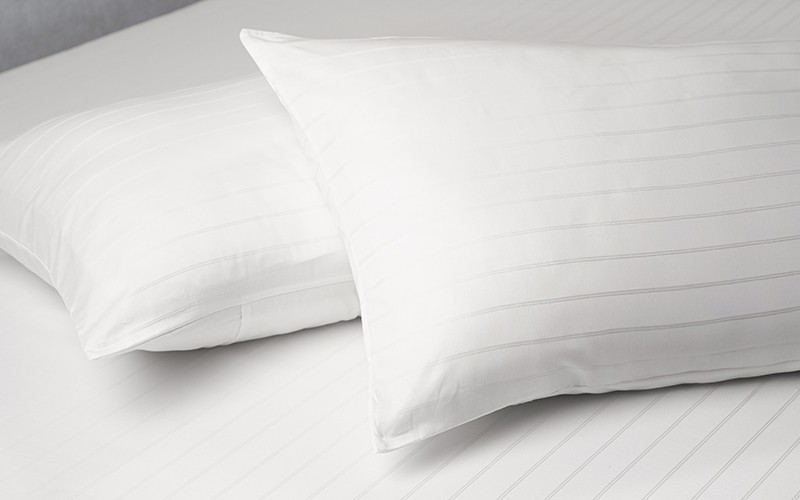 Al Saad Home Stripe Bedsheet Set 3 PCS - Queen Off White ( 300 TC )