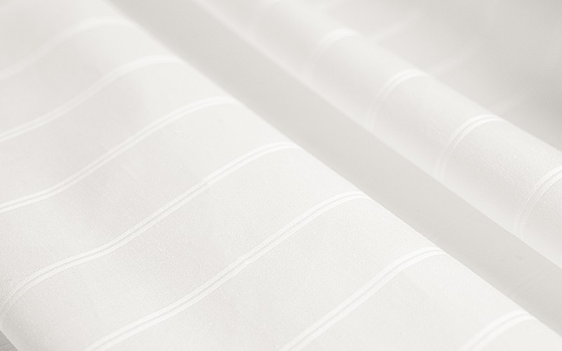 Al Saad Home Stripe Bedsheet Set 2 PCS - Single Off White ( 300 TC )