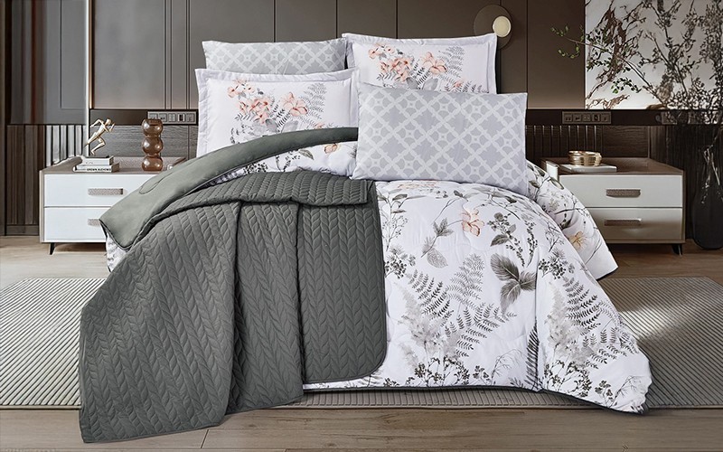Chic Double Face Comforter Bedding Set 4 PCS - Single Multi Color