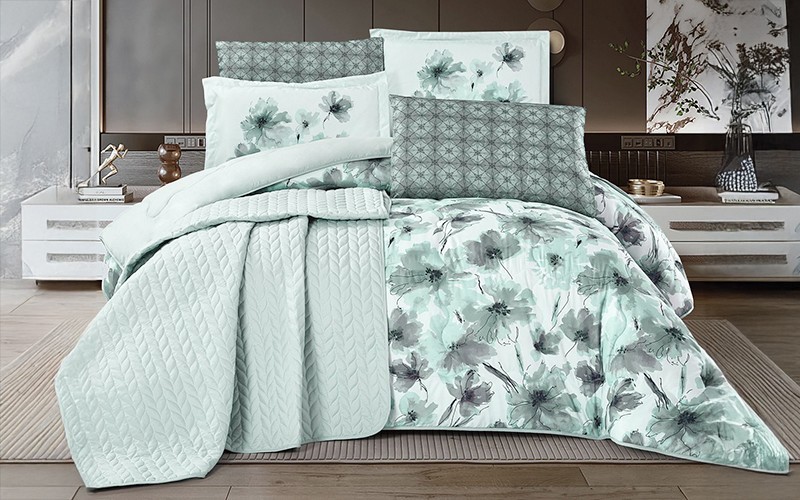 Chic Double Face Comforter Bedding Set 4 PCS - Single Multi Color