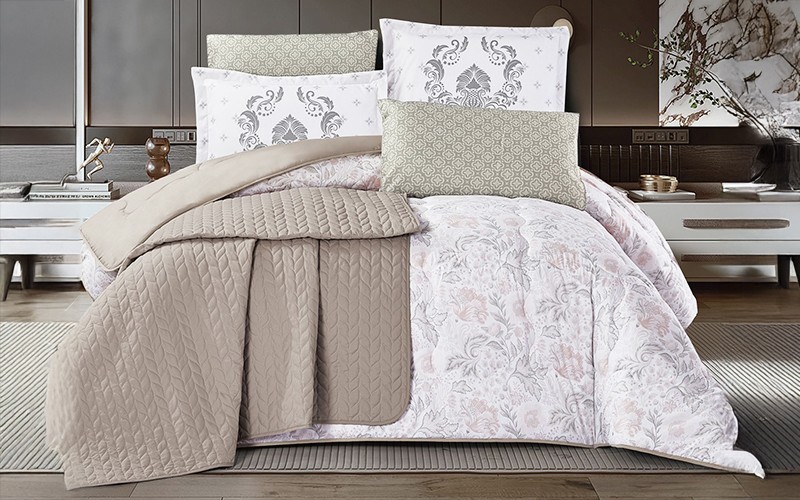 Chic Double Face Comforter Bedding Set 4 PCS - Single Multi Color