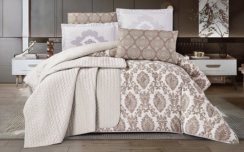 Chic Double Face Comforter Bedding Set 4 PCS - Single Multi Color