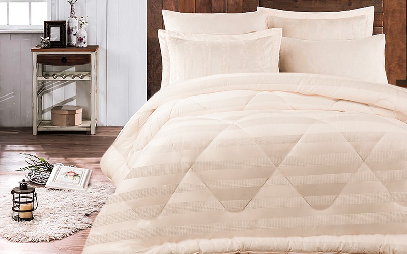 Al Saad Home Wafel Cotton Comforter Set 4 PCS - Single Beige