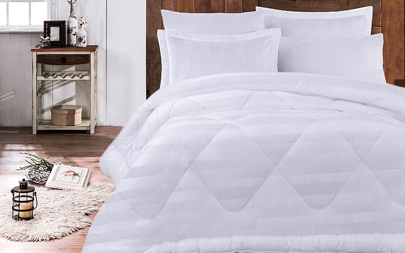 Al Saad Home Wafel Cotton Comforter Set 4 PCS - Single Silver
