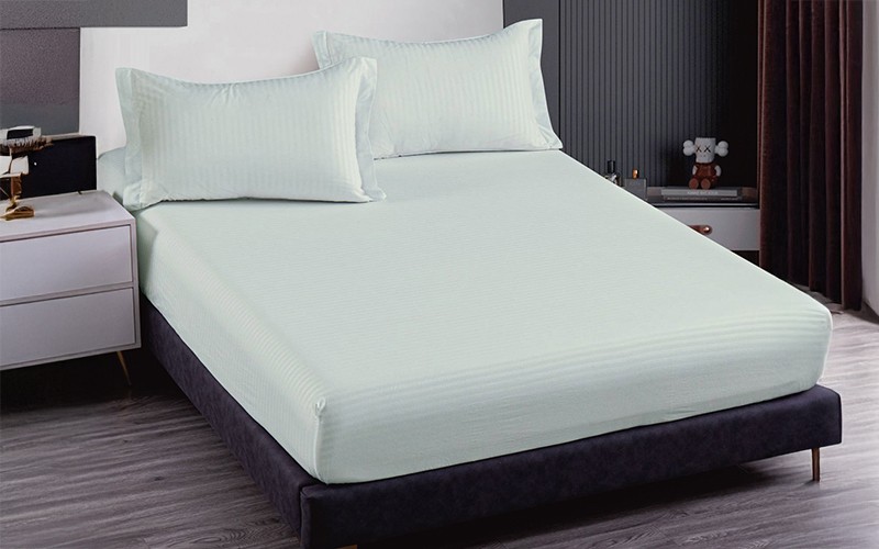 Lily Stripe BedSheet Set 2 PCS - Single L.Green